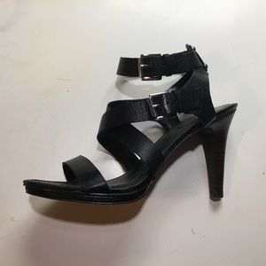 Black Strappy Heeled Sandals
